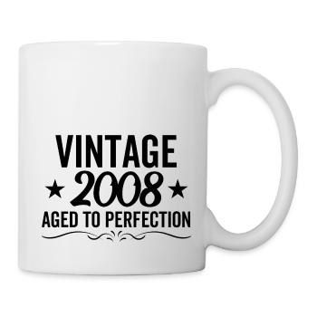 Millésime 2008 Vieilli à la perfection - Mug blanc - blanc - Droite