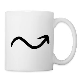 Arrow drawing sketch black - Mug - white - Right