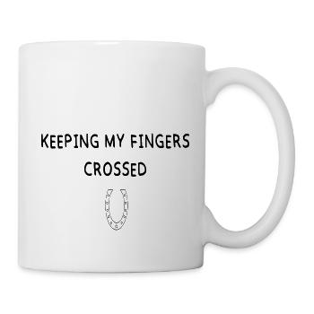 Croiser les doigts en fer à cheval - Mug blanc - blanc - Droite