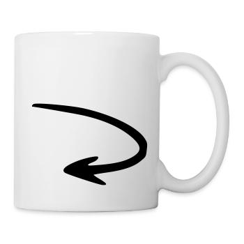 Arrow drawing sketch black - Mug - white - Right