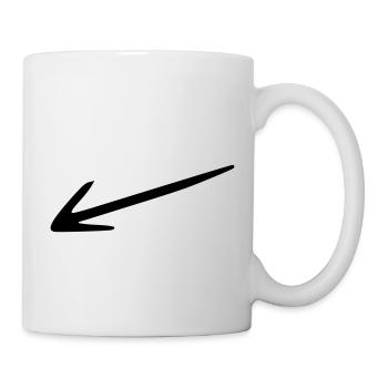Pfeil Zeichnung Skizze schwarz - Tasse - Weiß - Rechts