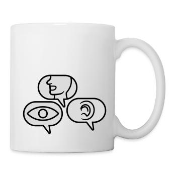 See Speak Hear Speech bubbles - Mug - white - Right
