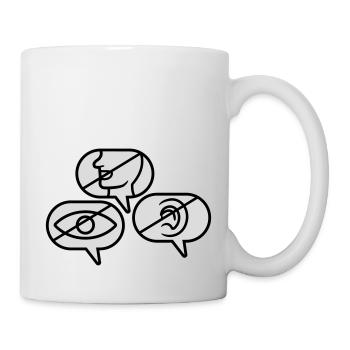 Nicht Sehen Sprechen Hören - Tasse - Weiß - Rechts