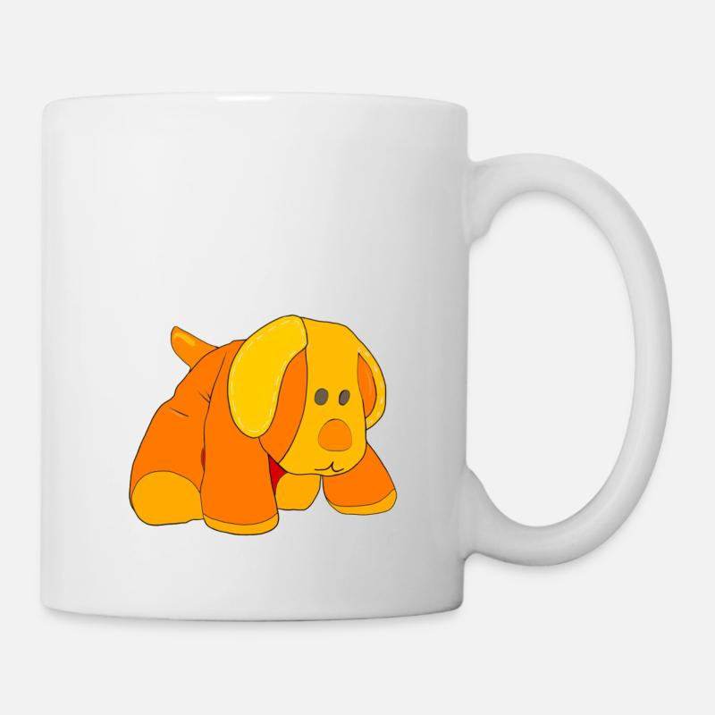 Petit chien peluche orange. - Mug blanc - blanc
