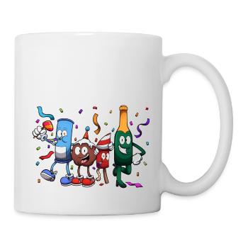 Personnages du Nouvel An - Mug blanc - blanc - Droite