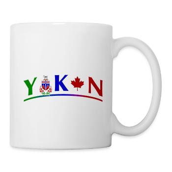 YUKON state with flag - Mug - white - Right