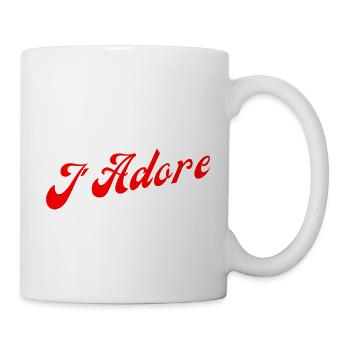 J'adore idée cadeau - Mug blanc - blanc - Droite