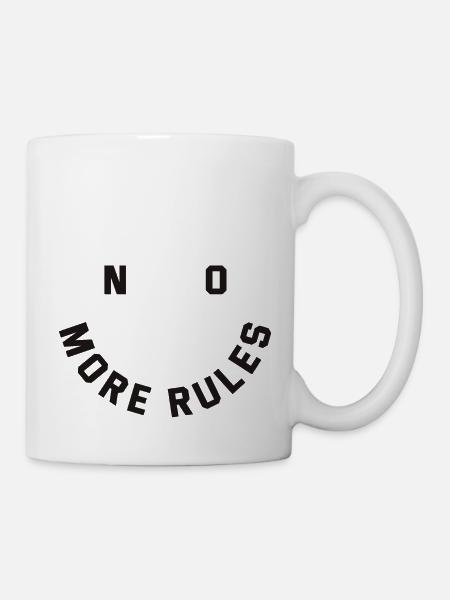 no more rules - Tasse - Weiß
