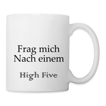 High Five - Schriftzug - Tasse - Weiß - Rechts