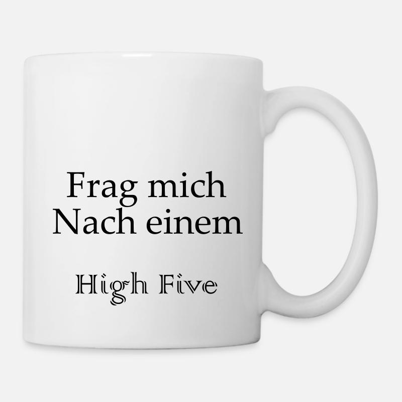 High Five - Schriftzug - Tasse - Weiß