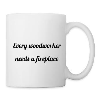 funny craftsmen design joke wood forester - Tasse - Weiß - Rechts