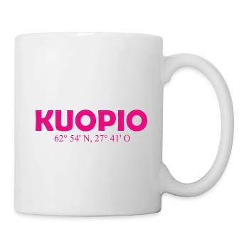 Kuopio - Finlande - Coordonnées - Longitude - Mug blanc - blanc - Droite