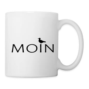 MOIN Motiv mit Möwe. Für Hamburger, Ostfriesen,... - Tasse - Weiß - Rechts