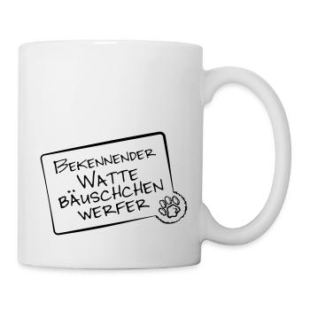 bekennender Wattebäuschchenwerfer - Tasse - Weiß - Rechts