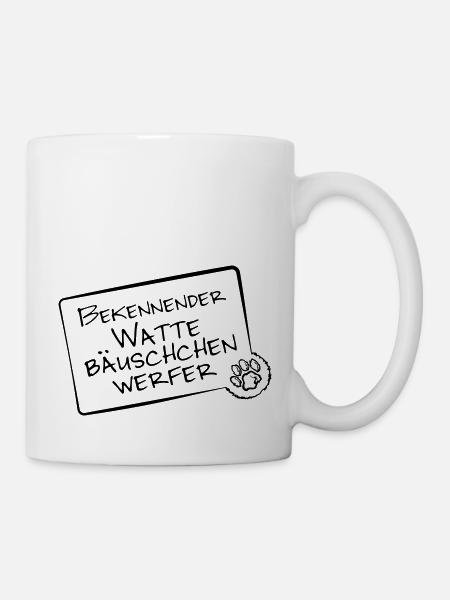 bekennender Wattebäuschchenwerfer - Tasse - Weiß