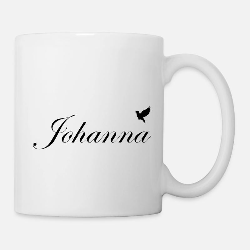 Johanna beau nom Noir - Mug blanc - blanc