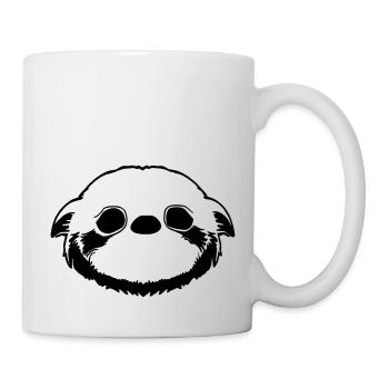 Cute Sloth Kawaii Cartoon Love Animal Vector - Mug - white - Right