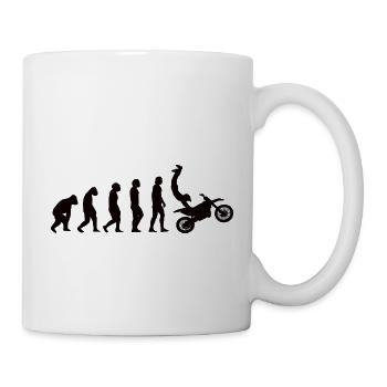 Motocycliste Motocross Cadeau Mobylette - Mug blanc - blanc - Droite