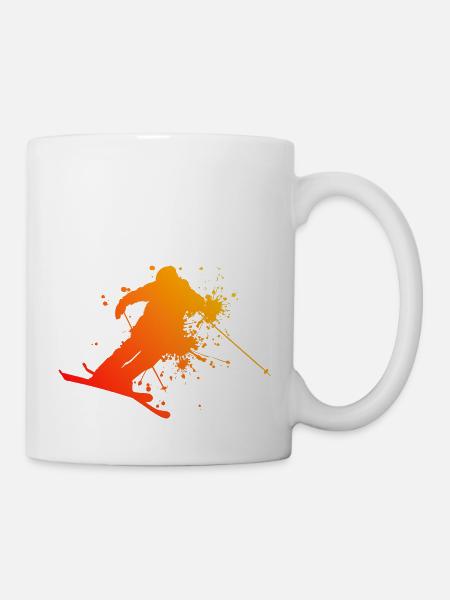 Freestyle Ski Damen Ski Freestyle Ski Jumping - Tasse - Weiß