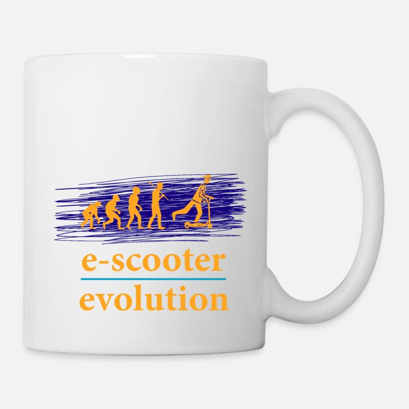 E-Scooter E-Roller Scooter - Tasse - Weiß