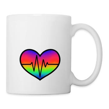 Herzschlag - Tasse - Weiß - Rechts