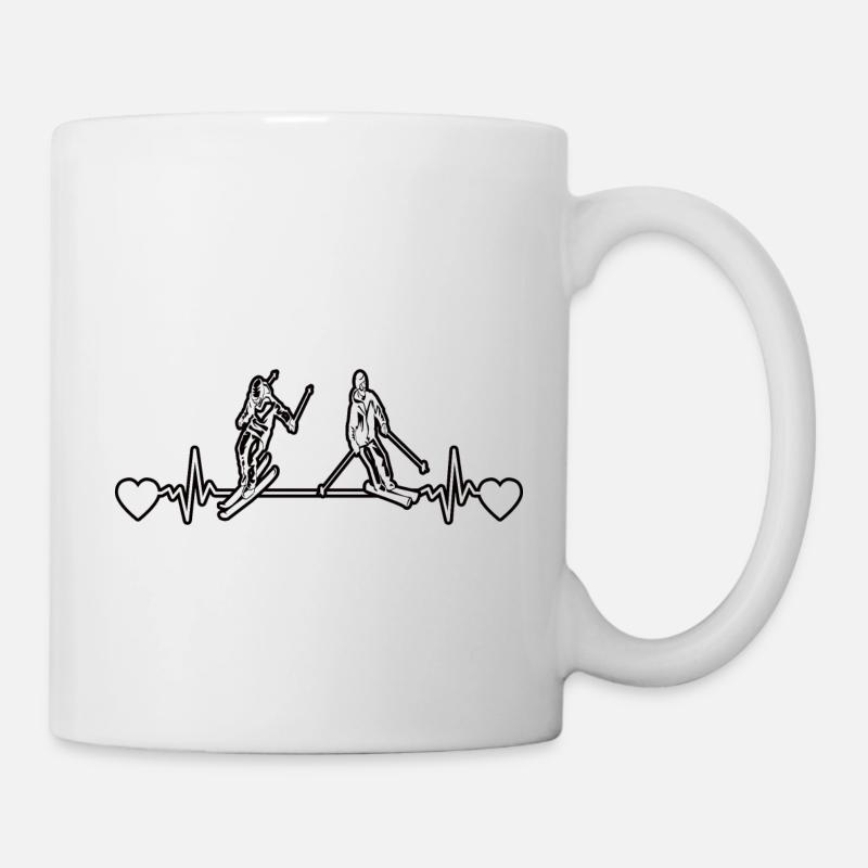 Skier Skiing Ski Design Ski Ski Skiing Outfit - Mug - white