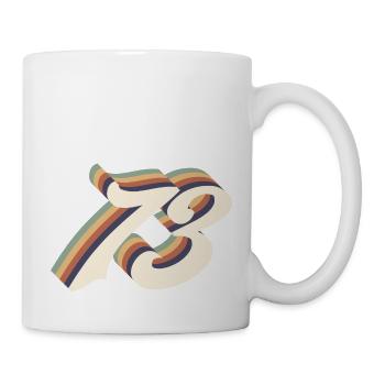 73ème anniversaire vintage - Mug blanc - blanc - Droite