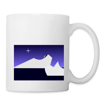 Einsamer Pinguin auf einem Eisberg - Tasse - Weiß - Rechts