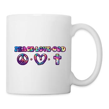 Peace Love and God - Mug - white - Right