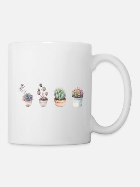 Succulents for plant lovers - Mug - white