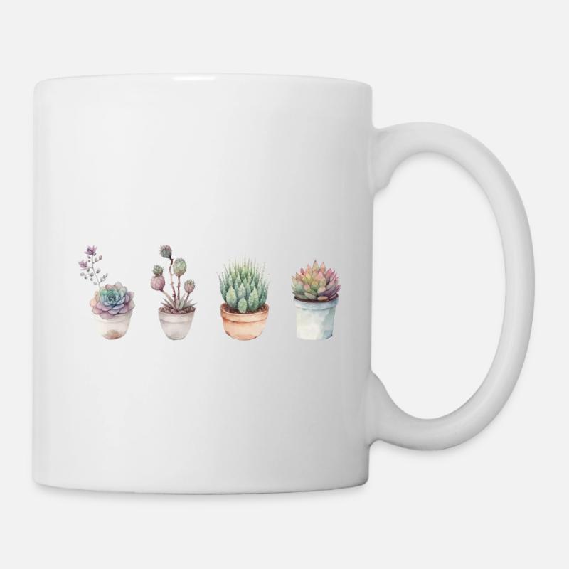 Succulentes pour les amoureux des plantes - Mug blanc - blanc