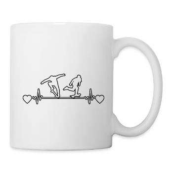 Skateboard Skaten Skater Skateboarding Skate-Fan - Tasse - Weiß - Rechts