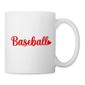 Baseball - Tasse - Weiß - Rechts