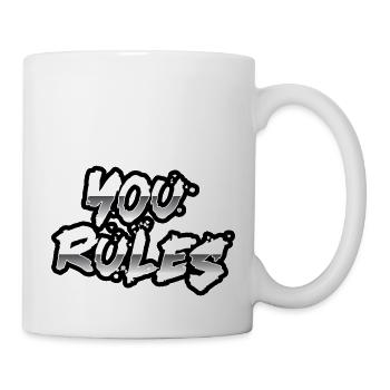 Du regierst schwarz - Tasse - Weiß - Rechts