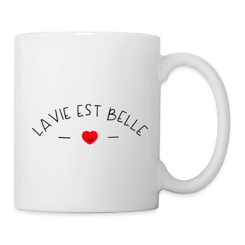 La vie est belle - Mug blanc - blanc - Droite