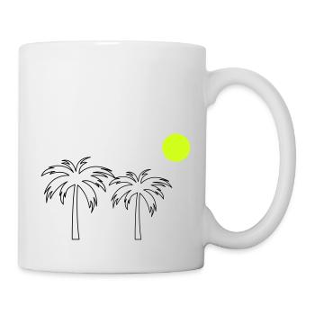 Palmiers - Mug blanc - blanc - Droite