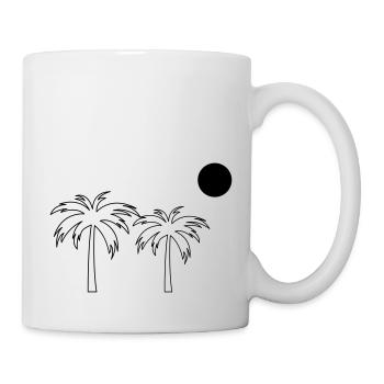 Palmen - Tasse - Weiß - Rechts