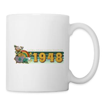 Les chanceux sont nés en 1948 tee St. Patrick’s - Mug blanc - blanc - Droite