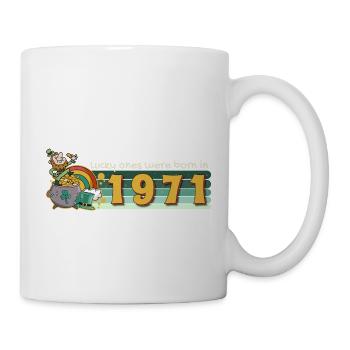 Les chanceux sont nés en 1971 tee St. Patrick’s - Mug blanc - blanc - Droite