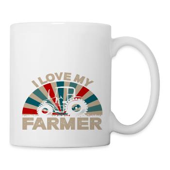 J’aime mon agriculteur - Mug blanc - blanc - Droite