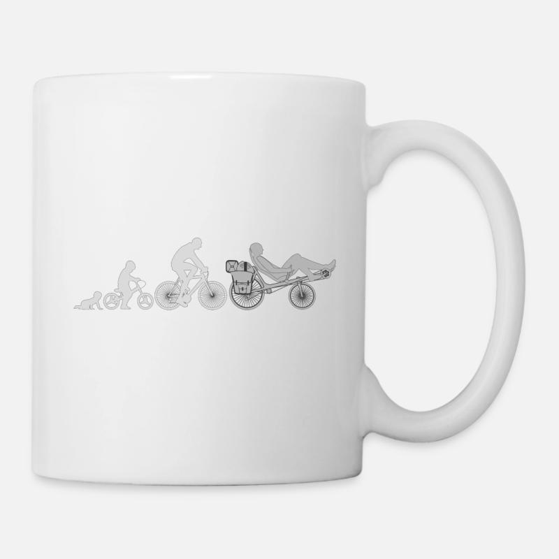 Evolution Liegerad - Tasse - Weiß