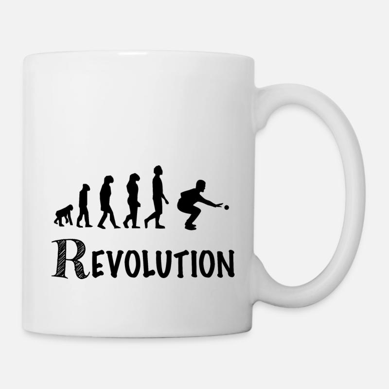 révolution joueur de pétanque humour boules - Mug blanc - blanc