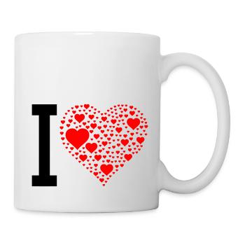 i love design 2 - Tasse - Weiß - Rechts