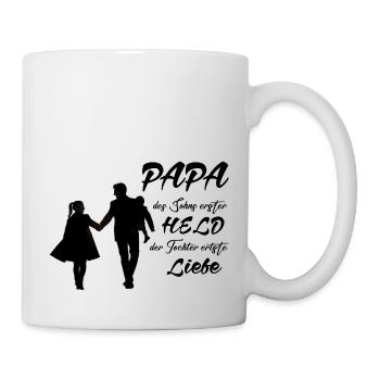 PAPA HÉROS ET PREMIER AMOUR - Mug blanc - blanc - Droite