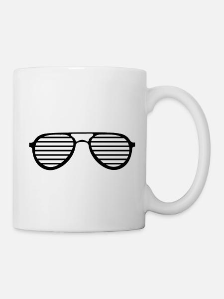 lunettes de soleil - Mug blanc - blanc