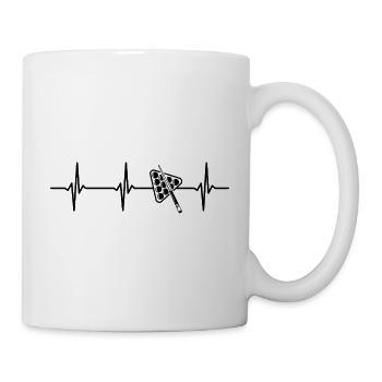 Billiards Pool Player Heartbeat - Mug - white - Right