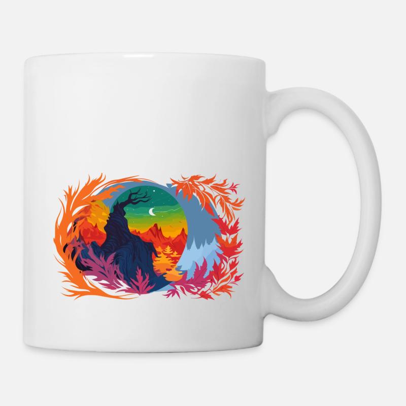 Nuit tombée - Mug blanc - blanc