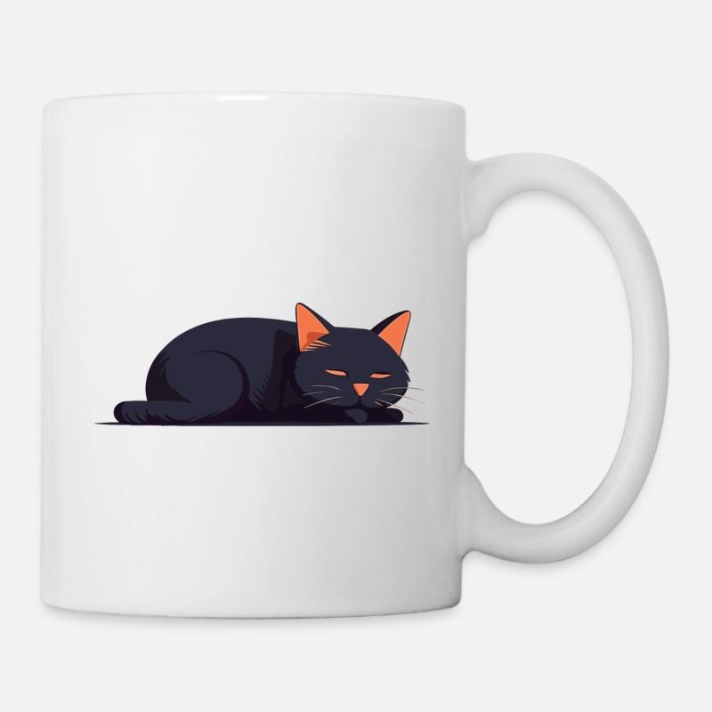 Chat dormeur - Mug blanc - blanc