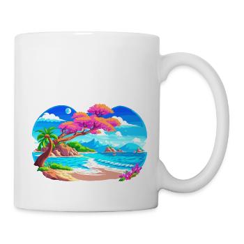 Plage merveilleuse - Mug blanc - blanc - Droite