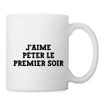 j'aime péter le premier soir - Mug blanc - blanc - Droite